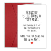 Bhiosng Funny Best Friend Birthday Card, Friendship Day Card for Men Women, Cute Bestie Card, Friendship Gift For Her, Friendship Thank you Card for Him Her